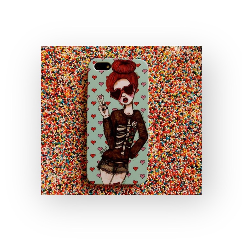 Deadstock: new Valfre ✌︎︎ Peace Love iPhone Case ✌︎︎ Collectible ✌︎︎ Hand Drawn